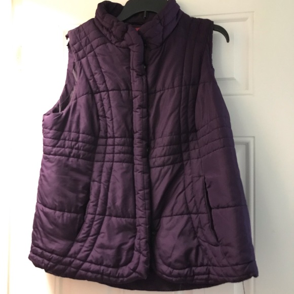 FADED GLORY plum puffer vest size 1X - Picture 2 of 4